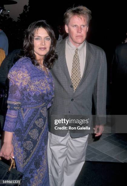 Actor Gary Busey and wife Tiani Warden attend the "Deep Impact" Hollywood Premiere on April 29, 1998 at Paramount Pictures Studios in Hollywood,...