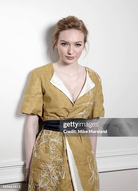 Eleanor Tomlinson poses for Stella/Esquire Portrait Studio at Somerset House on May 29, 2013 in London, England.