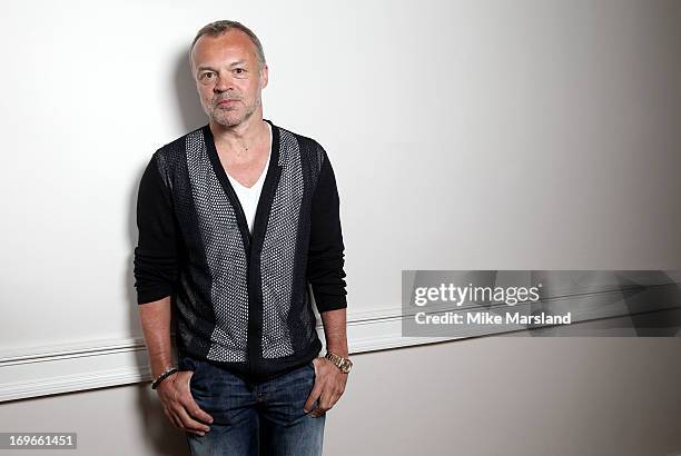 Graham Norton poses for Stella/Esquire Portrait Studio at Somerset House on May 29, 2013 in London, England.