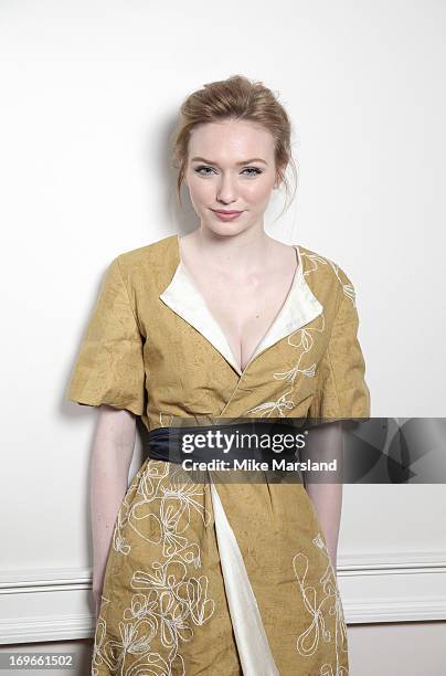 Eleanor Tomlinson poses for Stella/Esquire Portrait Studio at Somerset House on May 29, 2013 in London, England.