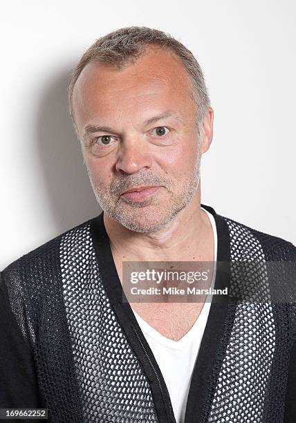 Graham Norton poses for Stella/Esquire Portrait Studio at Somerset House on May 29, 2013 in London, England.