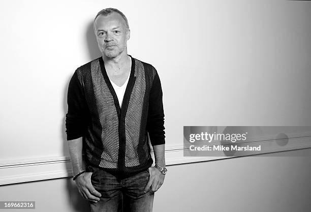 Graham Norton poses for Stella/Esquire Portrait Studio at Somerset House on May 29, 2013 in London, England.