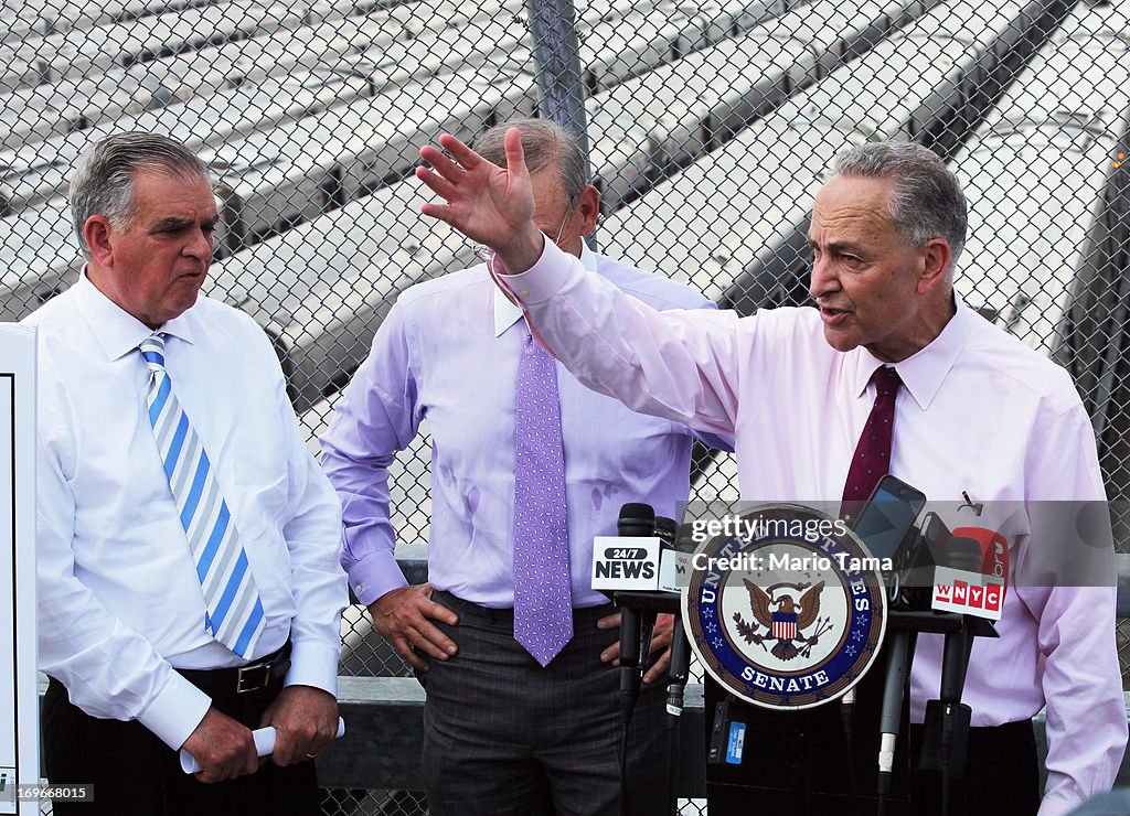 Transportation Secretary Ray LaHood And Sen. Charles Schumer Announce NYC Infrastructure Project