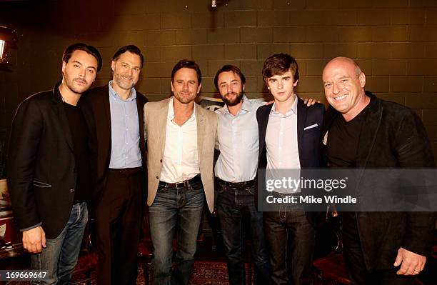 Actors Jack Huston, David Morrissey, Chip Esten, Vincent Kartheiser, Freddie Highmore and Dean Norris attend the Variety Emmy Studio at Palihouse on...