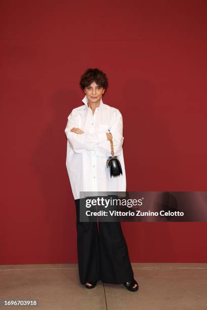 Laura Morante is seen at Gucci Ancora during Milan Fashion week on September 22, 2023 in Milan, Italy.