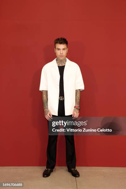 Fedez is seen at Gucci Ancora during Milan Fashion week on September 22, 2023 in Milan, Italy.