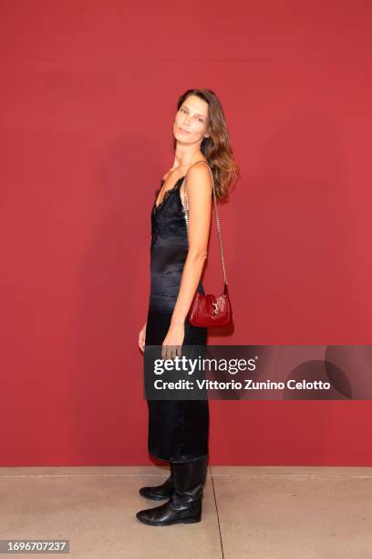 Daria Werbowy is seen at Gucci Ancora during Milan Fashion week on September 22, 2023 in Milan, Italy.