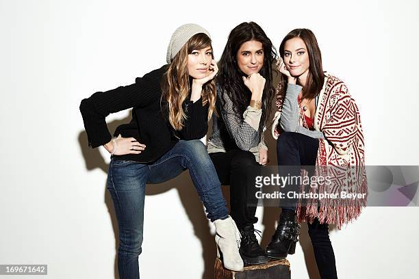 Jessica Biel, Kaya Scodelario, Francesca Gregorini are photographed for Entertainment Weekly Magazine on January 19, 2013 in Park City, Utah.