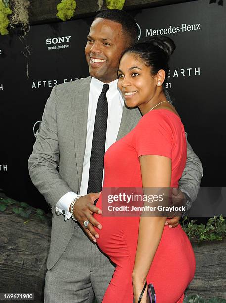 Calloway and Dionne Walker attend the "After Earth" premiere at Ziegfeld Theater on May 29, 2013 in New York City.