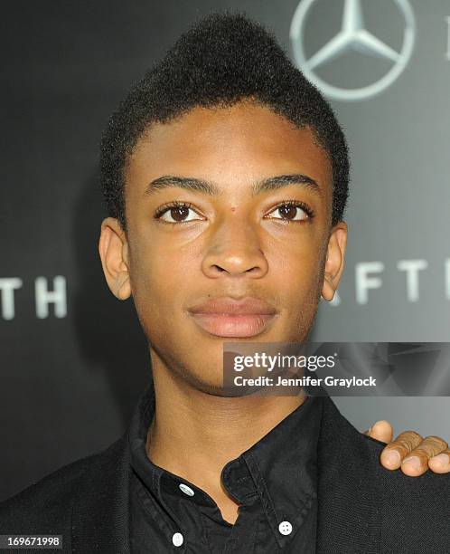 Jackson Lee attends the "After Earth" premiere at Ziegfeld Theater on May 29, 2013 in New York City.