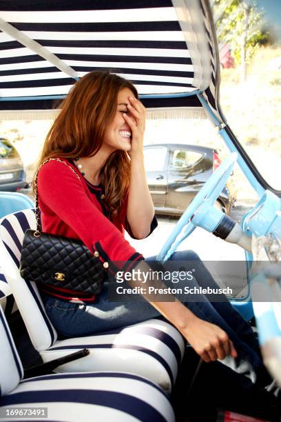Actress Olivia Molina is photographed for Conde Nast Traveler - Spain on September 17, 2009 in Vence, France.
