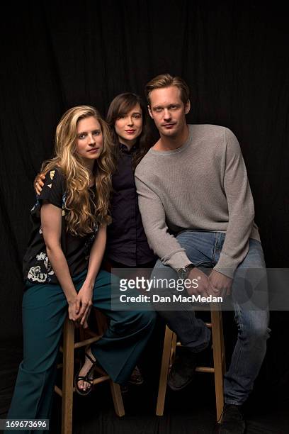 Actors Alexander Skarsgard, Ellen Page and Brit Marling are photographed for USA Today on May 18, 2013 in Los Angeles, California.