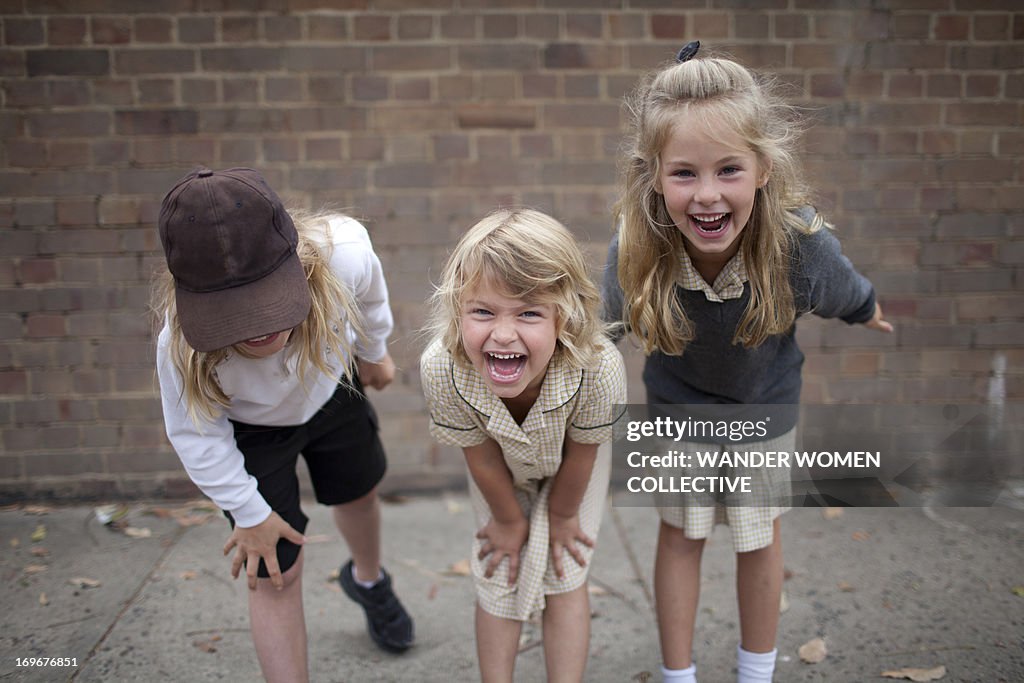 Public school children in playground