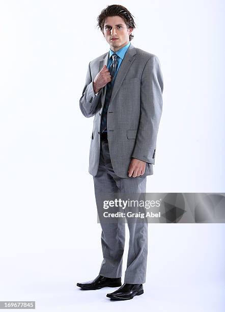 Ryan Hartman has his formal portrait taken during the 2013 NHL Combine May 30, 2013 at the Westin Bristol Place Hotel in Toronto, Ontario, Canada.