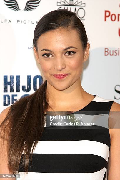 Spanish actress Elisa Mouliaa attends the "Hijo de Cain" premiere at the Callao cinema on May 30, 2013 in Madrid, Spain.