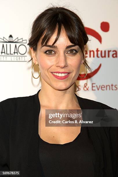 Spanish actress Irene Arcos attends the "Hijo de Cain" premiere at the Callao cinema on May 30, 2013 in Madrid, Spain.