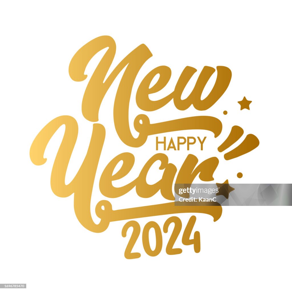 2024. Buon anno. Illustrazione vettoriale di numeri astratti. Design natalizio per biglietti di auguri, inviti, calendario, ecc. illustrazione vettoriale