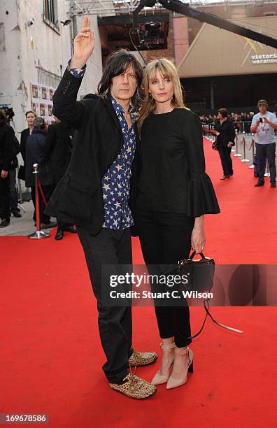 John Squire attends the Made of Stone Premiere presented by Virgin Media & Picturehouse Entertainment at Victoria Warehouse on May 30, 2013 in...