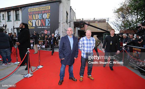 Shane Meadows and Mark Herbert attend the Made of Stone Premiere presented by Virgin Media & Picturehouse Entertainment at Victoria Warehouse on May...