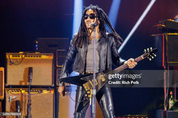 Lenny Kravitz performs onstage during / attends the 2023 iHeartRadio Music Festival at T-Mobile Arena on September 22, 2023 in Las Vegas, Nevada.