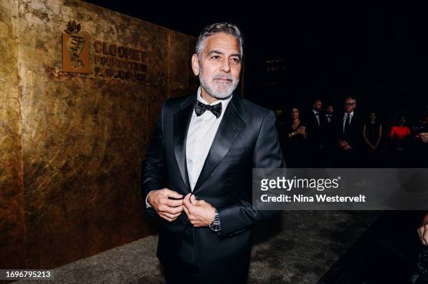 George Clooney at the Clooney Foundation For Justice's "The Albies" held at The New York Public Library on September 28, 2023 in New York City.