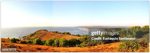 morjim beach - chapora fort stock pictures, royalty-free photos & images