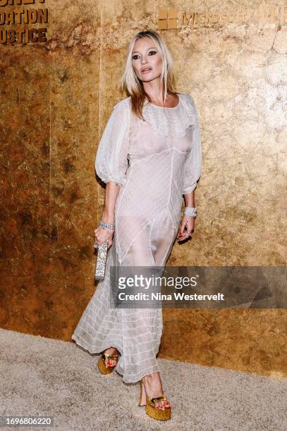 Kate Moss at the Clooney Foundation For Justice's "The Albies" held at The New York Public Library on September 28, 2023 in New York City.