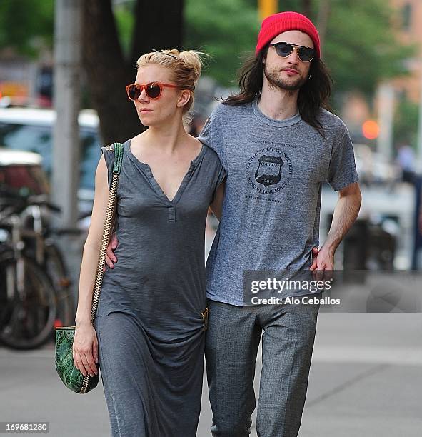 Sienna Miller and Tom Sturridge are seen in the West Village on May 30, 2013 in New York City.