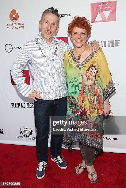 Simon Doonan and Leigh Blake attend EndGame/Sleep No More: The Global Campaign To Defeat AIDS, TB And Malaria Charity Event at The McKittrick Hotel...