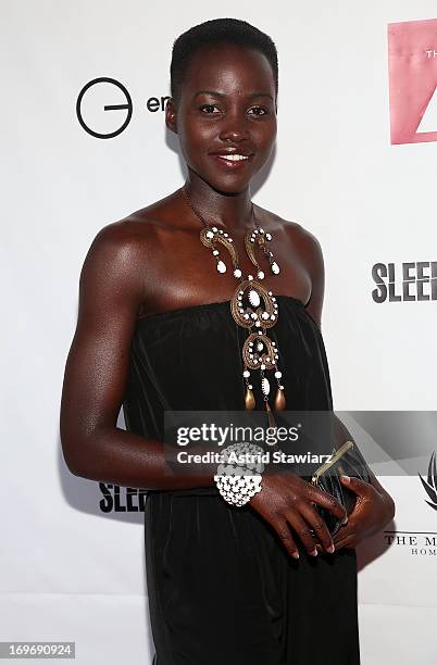 Lupita Nyong'o attends EndGame/Sleep No More: The Global Campaign To Defeat AIDS, TB And Malaria Charity Event at The McKittrick Hotel on May 30,...