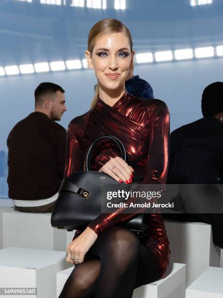 Chiara Ferragni attends the Ferragamo fashion show during the Milan Fashion Week Womenswear Spring/Summer 2024 on September 23, 2023 in Milan, Italy.