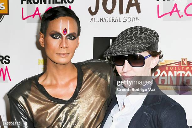 Drag queens Raja and Detox attend the opening night of "Priscilla, Queen Of The Desert" - Arrivals at the Pantages Theatre on May 30, 2013 in...