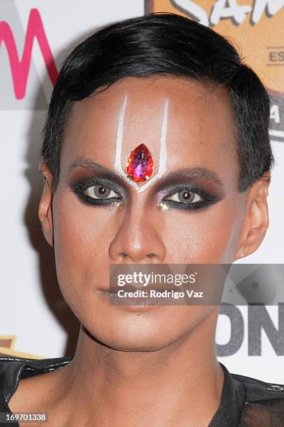 Drag queen Raja attends the opening night of "Priscilla, Queen Of The Desert" - Arrivals at the Pantages Theatre on May 30, 2013 in Hollywood,...