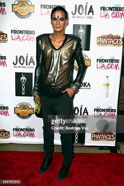 Drag queen Raja attends the opening night of "Priscilla, Queen Of The Desert" - Arrivals at the Pantages Theatre on May 30, 2013 in Hollywood,...