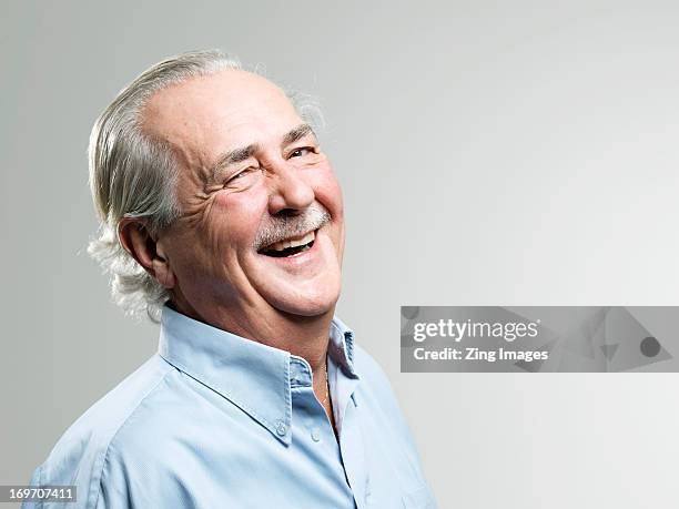 senior man laughing - senior men laughing stock pictures, royalty-free photos & images
