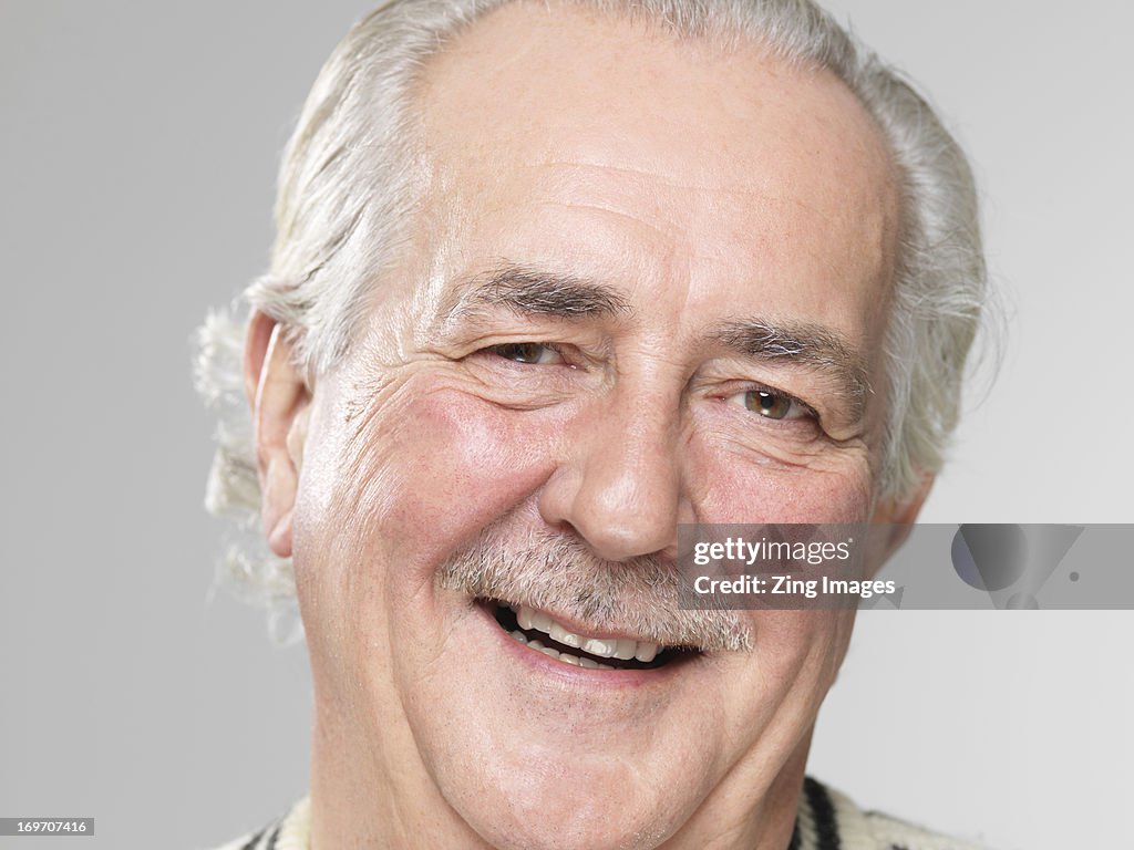 Senior man smiling