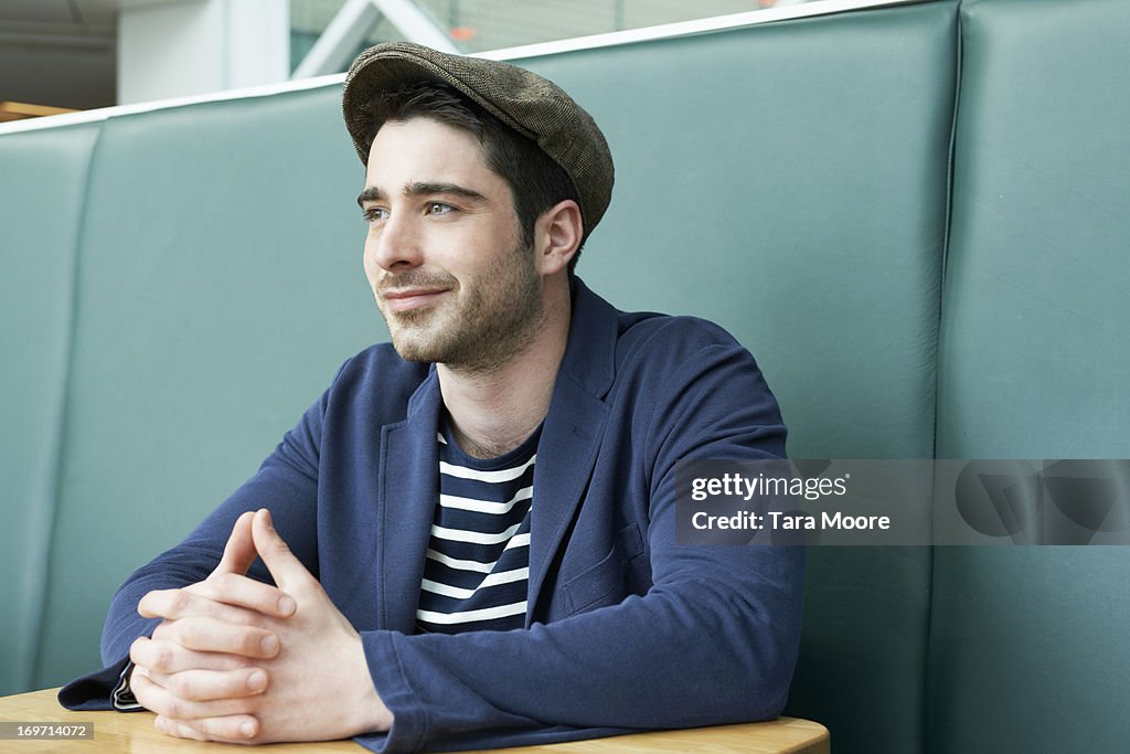 Man sitting in cafe