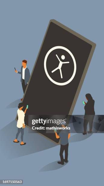 web accessibility on phone - generic smartphone stock illustrations