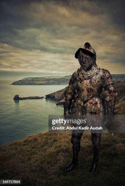 winter knight - british coast stock illustrations