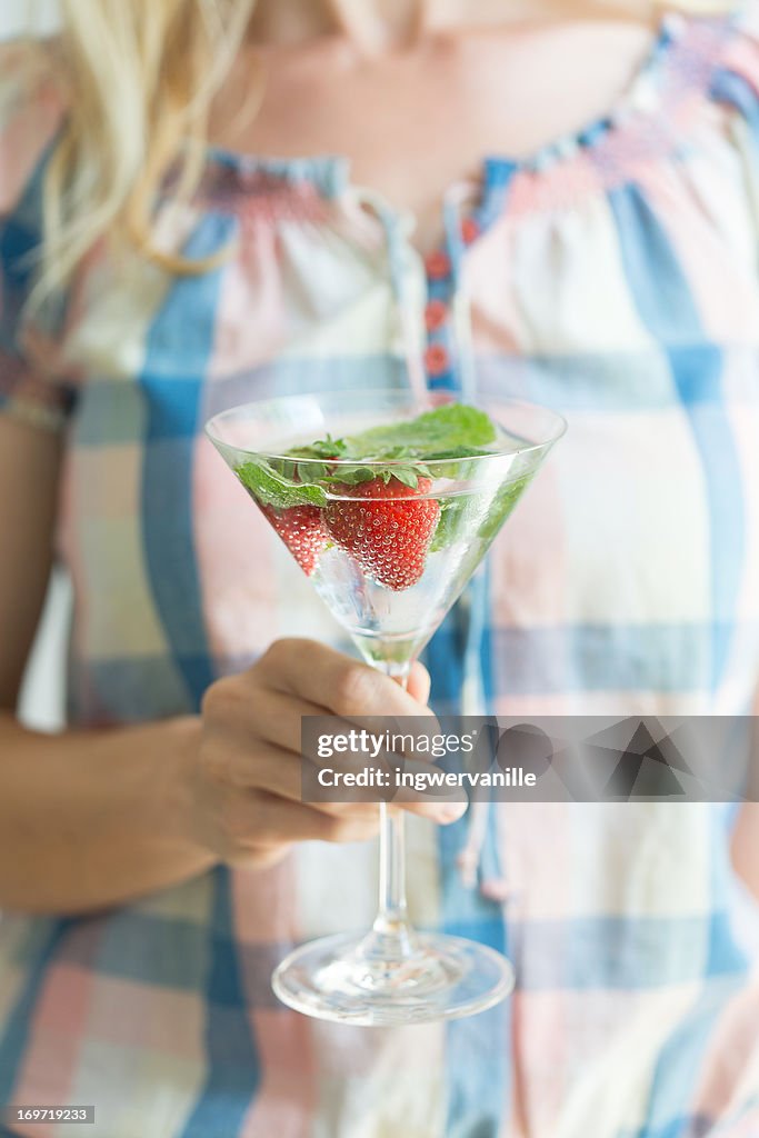 Strawberry Mint Cocktail