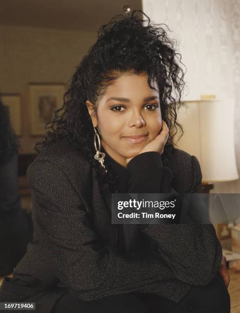 American singer Janet Jackson, circa 1990.