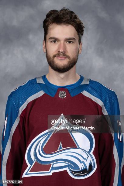 Jonathan Drouin of the Colorado Avalanche poses for his official headshot for the 2023-2024 NHL season on September 20, 2023 at Ball Arena in Denver,...