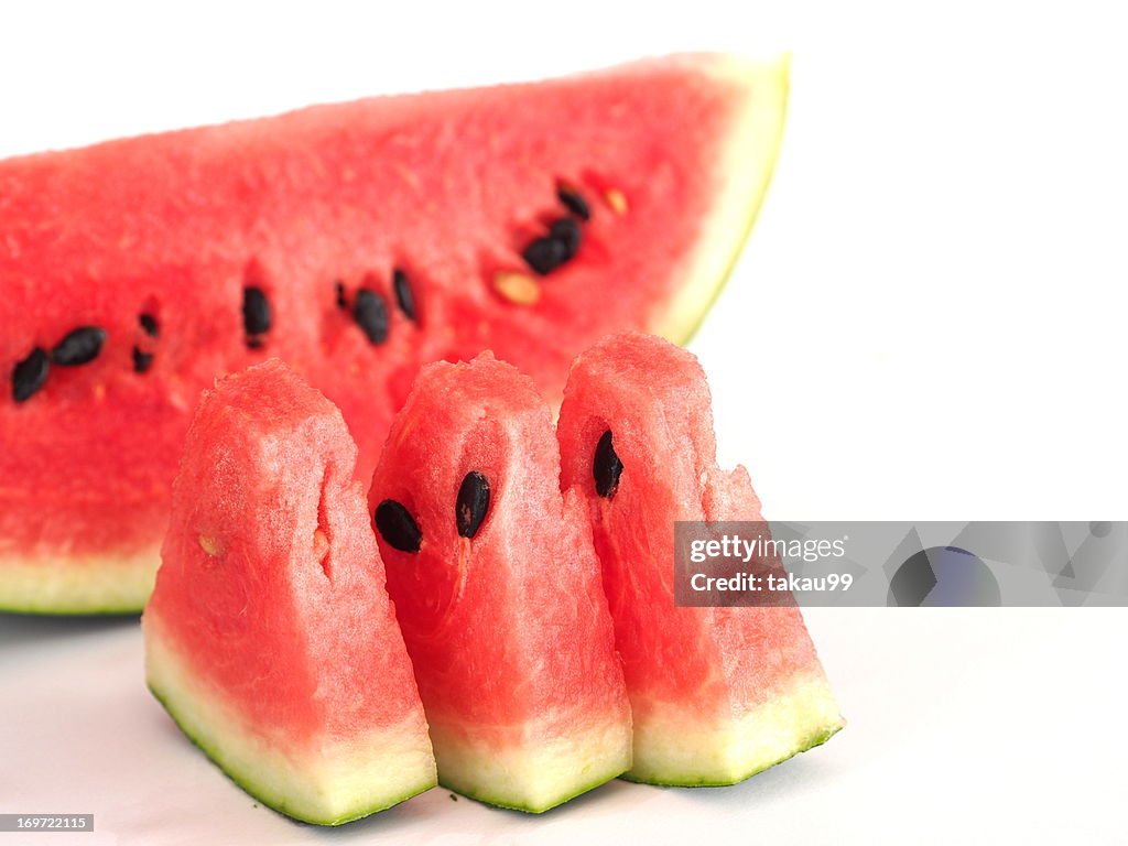 Sliced watermelon