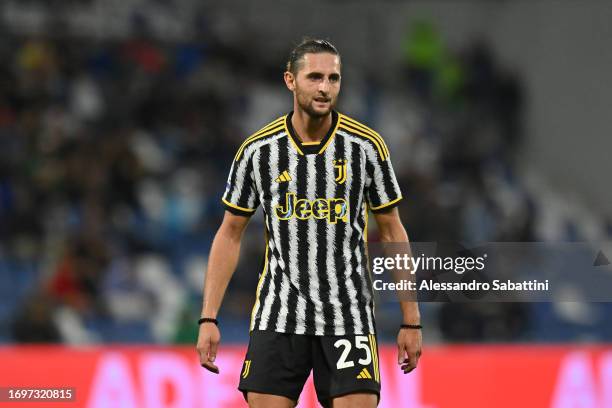 Adrien Rabiot of Juventus looks on during the Serie A TIM match between US Sassuolo and Juventus at Mapei Stadium - Citta' del Tricolore on September...