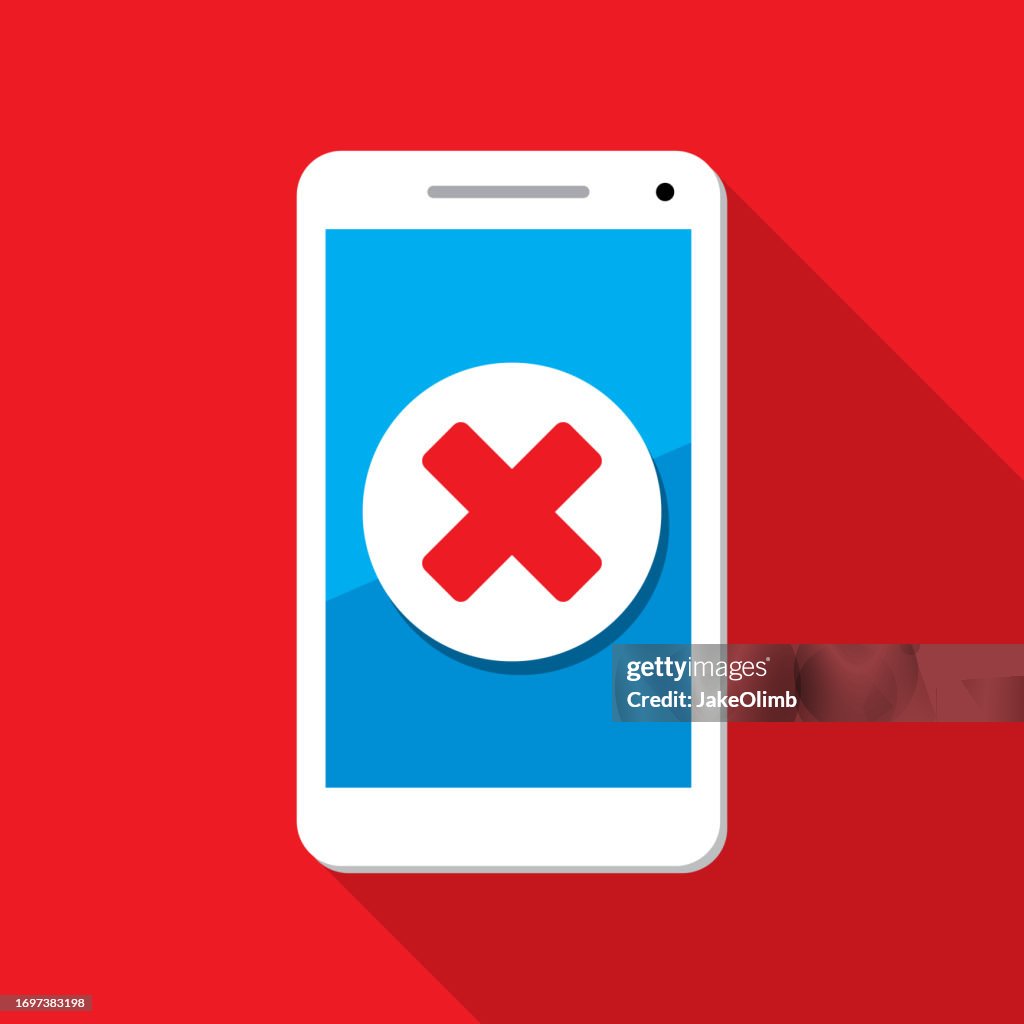 X Smartphone-Symbol Flach