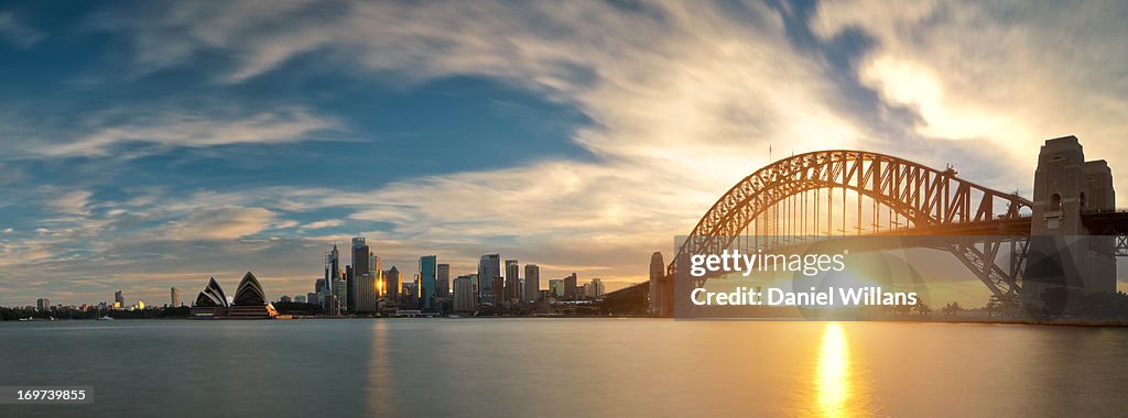 Sydney Harbour Sunset Panorama