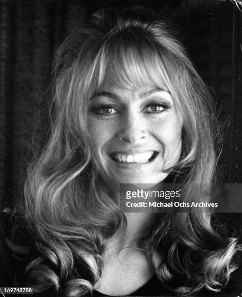British actress Suzy Kendall poses for a portrait in circa 1971.