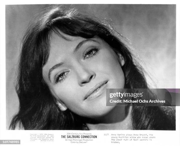 Actress Anna Karina poses for a portrait as Anna Bryant in "The Salzburg Connection" circa 1972.