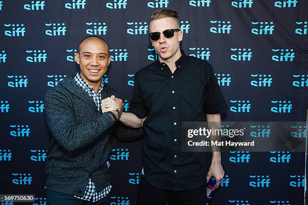 Terrence Santos and Macklemore attend the world premiere of "The Otherside" during the Seattle International Film Festival at SIFF Cinema Uptown on...