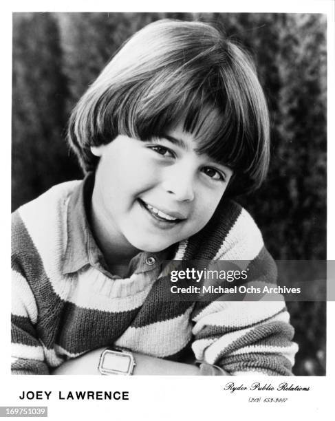 Actor Joey Lawrence poses for a portrait in circa 1983.